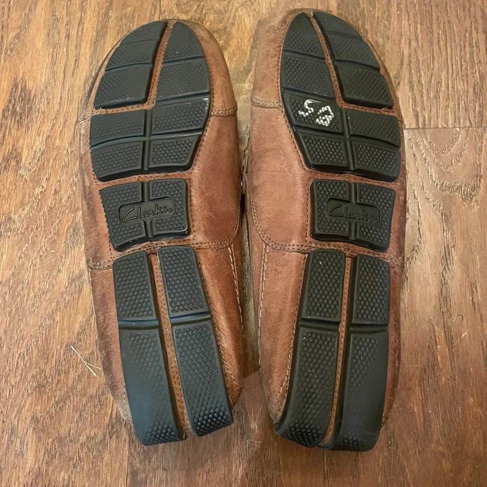 Clarks Loafers Mens Brown Leather Penny Driving Mocs Old Money Size 10M